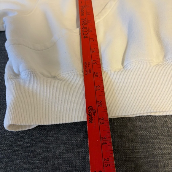 Nike Phoenix Fleece Oversized Cropped Hoodie White Medium - Picture 7 of 7